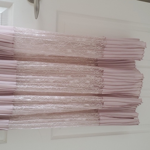 ASOS TFNC Light Blush Floor Length Pleated Lace Dress bridesmaid - Picture 7 of 9